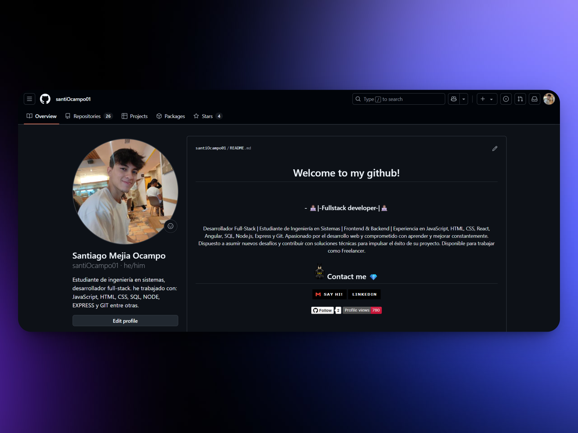 Perfil de GitHub